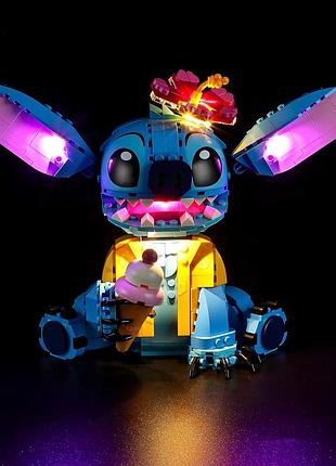 Набор подсветки для конструктора disney stitch 43249 yeabricks llk645 led декоративная подсветка для lego моделей