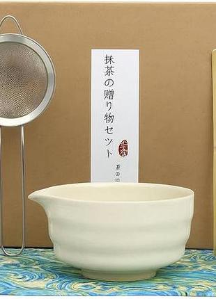 Набір для приготування чаю матча matcha tea set комплект з керамічною чашею, японський чайний набір