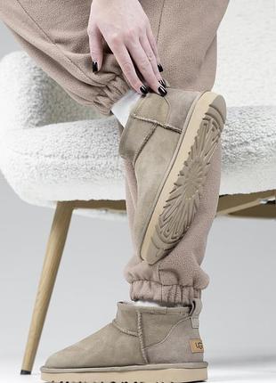 Женские ugg ultra mini beige 4