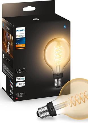 Умная светодиодная лампа philips hue 9290030519 580lm 2100k bluetooth/zigbee диммируемая лампа с теплым белым светом