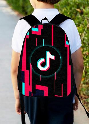 Рюкзак детский тик ток "tiktok", 34х27см, городской ранец для мальчика с принтом (00420)