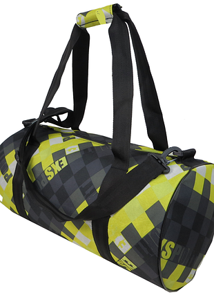 Цилиндрическая спортивная сумка 28l wallaby салатовая с черным