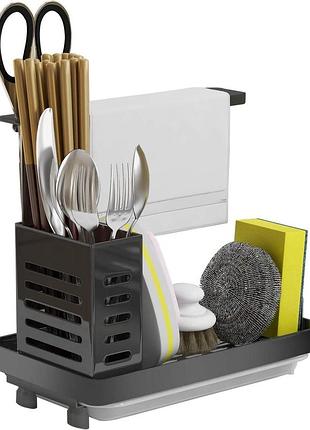 Кухонный органайзер для раковины kitchen caddy подставка из нержавеющей стали для кухонных принадлежностей
