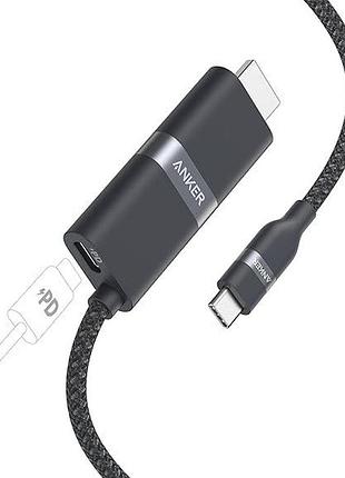 Кабель-адаптер 1 м anker nano usb c на hdmi a87e1 кабель передавання зображення для монітора