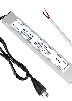 Светодиодный драйвер lightingwill waterproof led driver 24v 40w блок питания для led лент и уличных светильников, евровилка