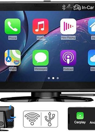 Беспроводная мультимедийная система pormido carplay портативная автомобильная магнитола с bluetooth