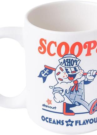 Керамическая кружка объёмом 350мл scoops ahoy stranger things тематическая чашка с дизайном культовой мороженой из сериала