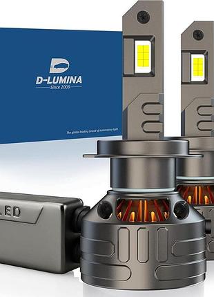 2 шт. автомобильная светодиодная лампа d-lumina car lights h7 160 вт, 30000 лм 6500k светодиодные led лампы