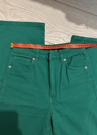 Джинси жіночі широкі зелені👖