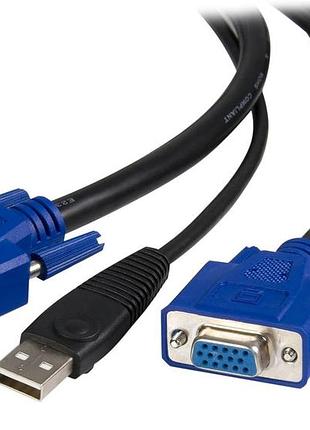 Кабель для kvm переключателя 4.5 м startech.com universelles usb/vga/kvm универсальный usb kvm-кабель 2 в 1