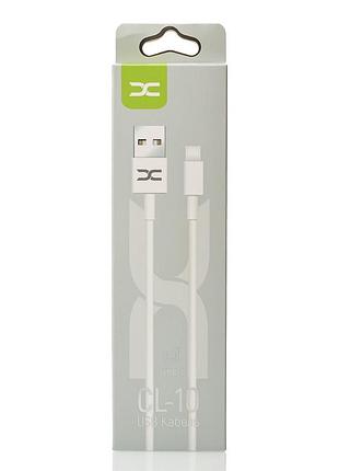 Кабель для заряджання usb cable dc type-c (cl-10) 2a білий
