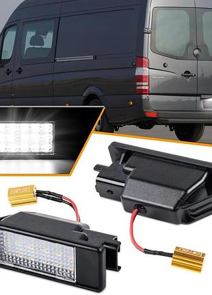 Ліхтарі для номерного знака mercedes-benz viano w639/vito bus 12 в popmotorz світлодіодні ліхтарі підсвітки номерного знака