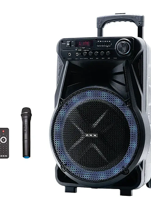 Колонка з мікрофоном zxx-7171 / акустична переносна колонка 600вт 12" 35х30х54см