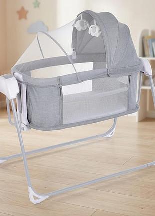 Многофункциональная люлька mastela deluxe 4 в 1 / комфортная безопасная детская кроватка / лыжка для малыша с функцией качания
