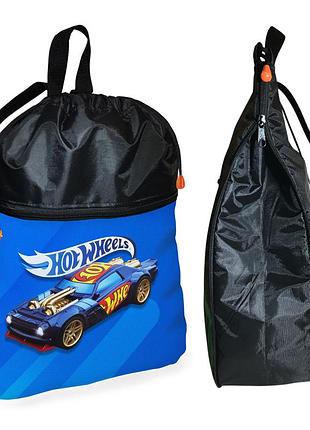 Рюкзак-мішок для школи хот вілс «hot wheels» дитяча сумка для взуття та спортивного одягу (01488)