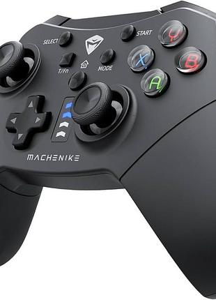 Беспроводной игровой контроллер machenike g3 gamepad геймпад с двойной вибрацией и светодиодной подсветкой