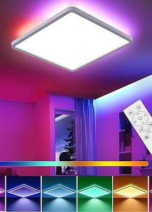Квадратный потолочный светильник 29 см dodopen led deckenleuchte rgbf square светодиодный rgb-светильник на потолок+пульт 24 вт