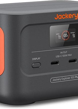 Зарядная станция 128 вт jackery explorer 100 plus портативная электростанция для зарядки устройств с портами usb-c/usb-a