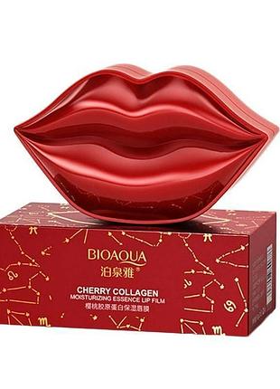 Патчи для губ bioaqua cherry collagen moisturizing essence lip film 60 гр 20 штук