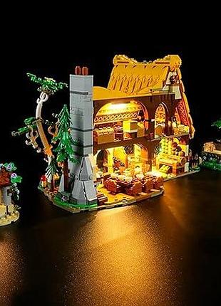 Комплект led-підсвітки для конструктора lego «білосніжка та котедж семи гномів» geament led lighting kit 43242 підсвітка для лего