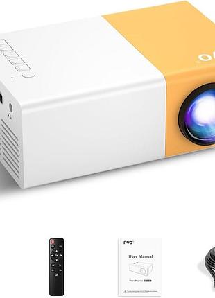Портативный мини-проектор с bluetooth 5.4 pvo yg300pro max проектор с проводным подключением телефона
