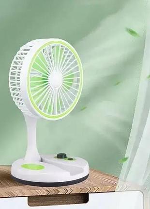 Настольный вентилятор с led подсветкой и usb, kc-7900 / мини-вентилятор настольный аккумуляторный