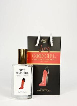 Мініпарфуми carolina herrera very good girl 50 мл (кароліна херрера вері гуд герл, туфелька)