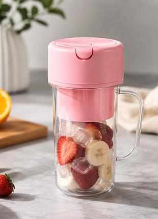 Портативный блендер стакан с трубочкой для смузи blender juicer glass / мини-блендер для приготовления коктейлей и смузи /