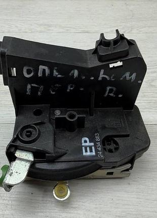 Замок передних правых дверей опель корса ц, комбо ц, мерива а, opel combo c, corsa c, meriva a, 24434883, оригинал gm