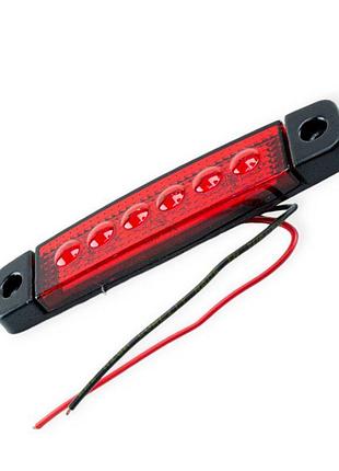 Габарит додатковий лінза 6 smd червоний megalight