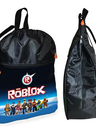 Рюкзак-мішок для взуття, спортивної форми роблокс «roblox» дитяча сумка для змінки з розширювачем (1663)