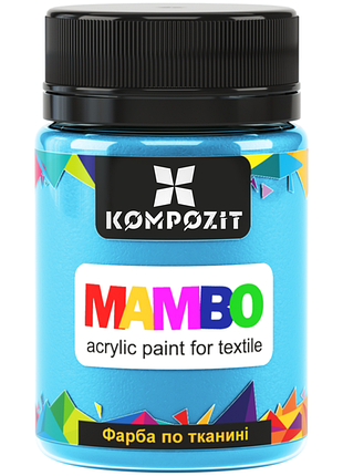 Краска по ткани mambo art kompozit, 50 мл, 17 голубой