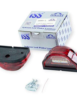 Подсветка номера универсальная led cobra красный корпус (isiksan) (по 2 в упаковке) isiksan