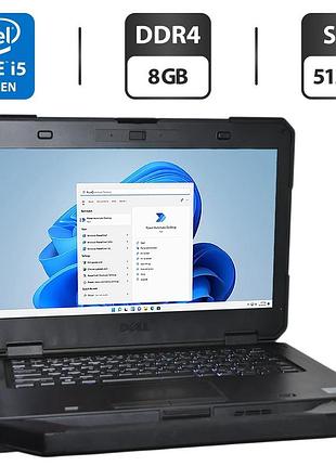 Захищений ноутбук dell latitude 14 rugged 5414 / 14" (1920x1080) ips / intel core i5-6300u (2 (4) ядра по 2.4 - 3.0 ghz) / 8 gb