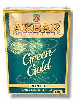 Чай зеленый китайский крупнолистовой akbar green gold 100 г