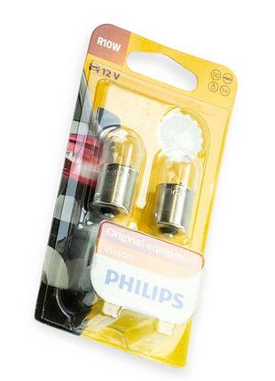 Автолампа a 12v r10w ba15s philips (пара)