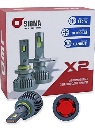 Led лампа sigma x2 55w hb3/hb4 canbus