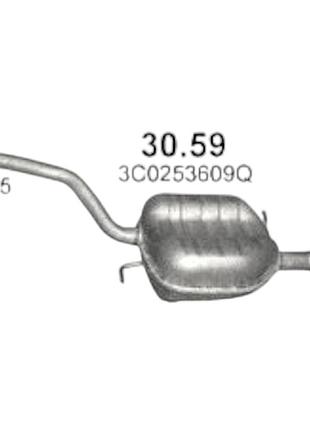 Глушитель volkswagen passat 1.4-1.6 polmostrow