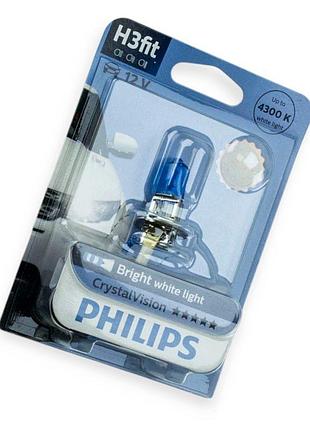 Автолампа h3 12v 55 w philips crystal vision 4300k