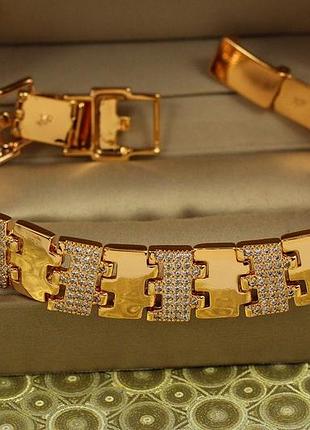 Браслет xuping jewelry шестерня часу 20 см 13 мм золотистий