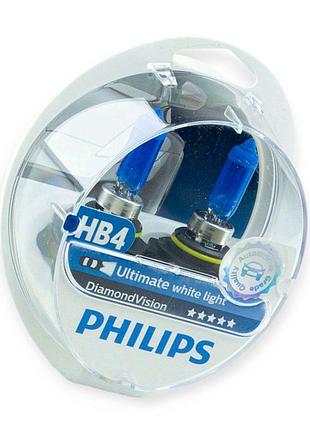 Автолампа нв4 12v 51w philips diamond vision 5000k