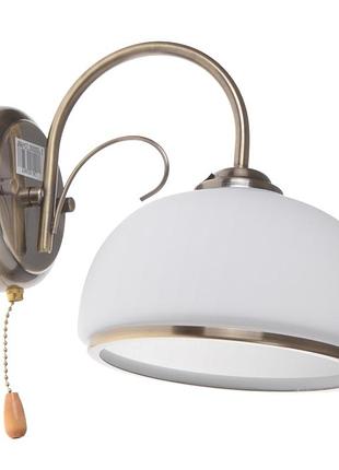 Бра настінне накладне з вимикачем класичне lk-163w/1 brille yl19