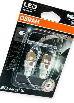 Автолампа бц 12v 16w w2.1х9.5d osram white led