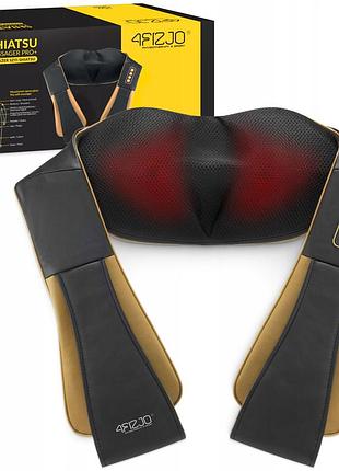 Накидка-массажер 4fizjo shiatsu pro+ для шеи и спины black/gold (p-5907739312358), для массажа мышц и восстановления