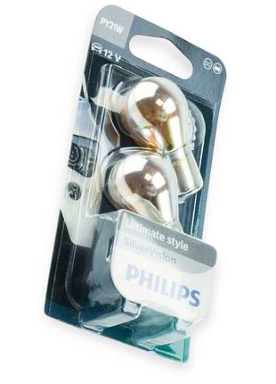 Автолампа a 12v py21w bau15s philips silvervision (пара)