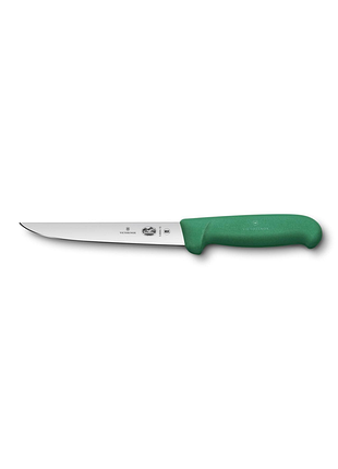 Ніж кухонний обваловувальний victorinox fibrox 15 см, зелений
