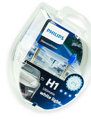 Автолампа h1 12v 55 w philips diamond vision 5000k (2шт)