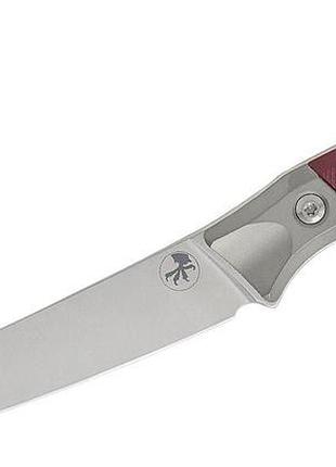 Разделочный кухонный нож microtech boning 6.125" stonewash merlot g-10 с больстером