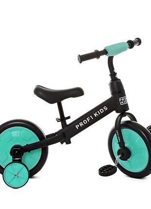 Детский беговел велосипед на стальной раме 12 дюймов profi kids mbb 1012-1 черный