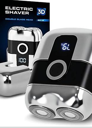 Електробритва чоловіча акумуляторна 3d з lcd-дисплеєм та usb-c зарядкою